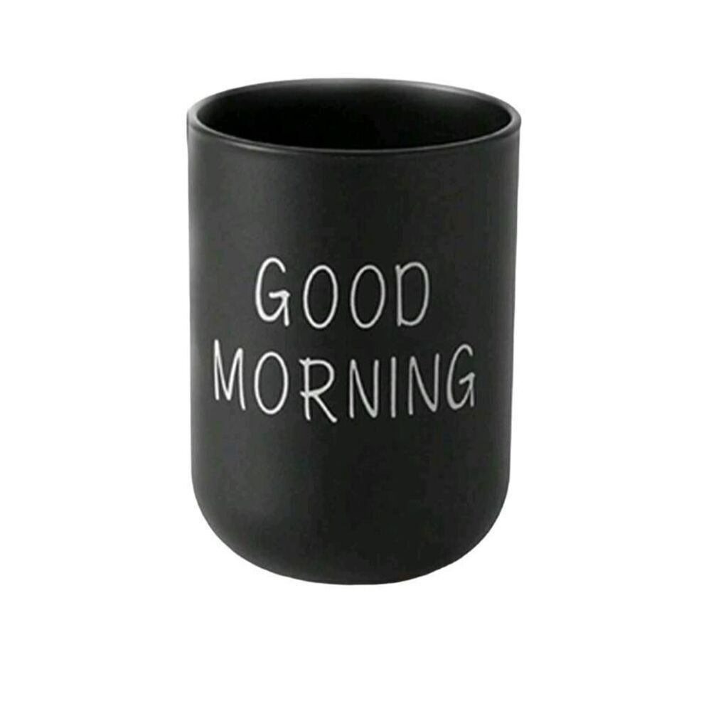 💕5/$18 Good Morning Bathroom Routine Cup in Black